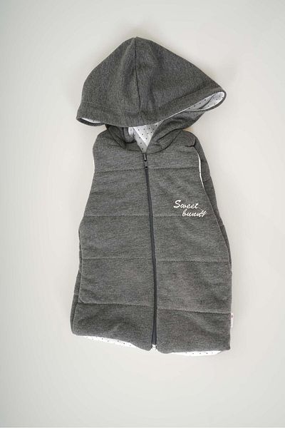MİNİKO KİDS BABY BOY ZIPPERED COTTON HOODED VEST