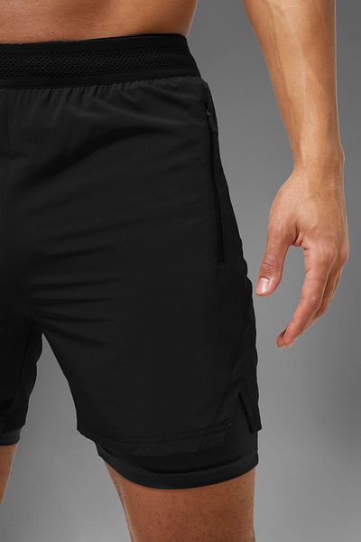 Man Of Man Unisex šortky s podšívkou do tělocvičny a fitness / detail skryté kapsy