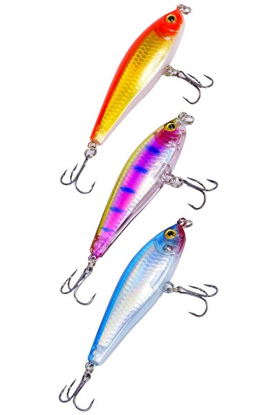 Exent 6 kancalı 7,5 cm Rapala-Sahte yem -8,3 gr. (3 adet)
