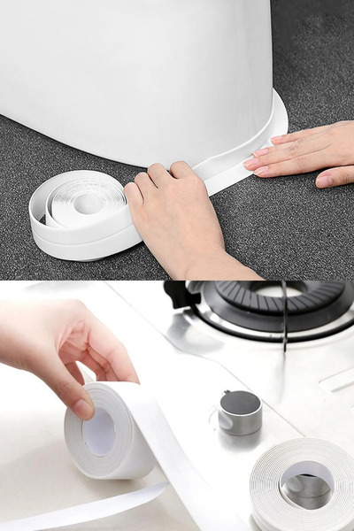 Chefplast Plastic Profesyonel Su Sızdırmaz Akıllı Küvet Lavabo Klozet Banyo Mutfak Kenar Bandı Yapışkanlı Şerit Bant