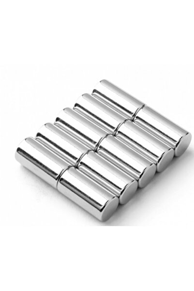 Hdg 10 adet Silindir Neodyum Mıknatıs Magnet 10x20 mm - Çok Amaçlı çok Güçlü Mıknatıs