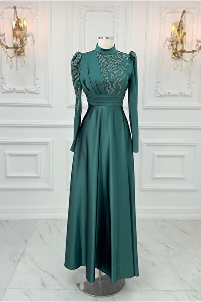 Aynur Tesettür ملابس الحجاب Rümeysa قماش الساتان الرقمي Bsn طباعة الحجر فستان...