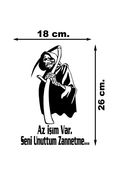 pozantiaksesuardunyasi Azrail Sticker Yapıştırma Etiket Folyo Tır Kamyon Trak...