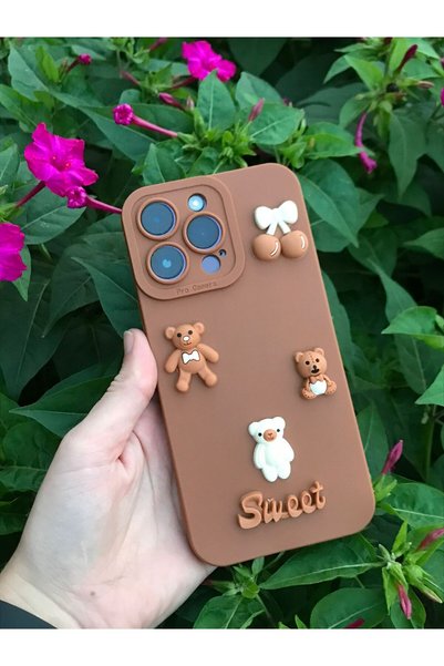 Aksesuarda Moda Apple iPhone 14 Pro Max Compatible Silicone Case with Cute Te...