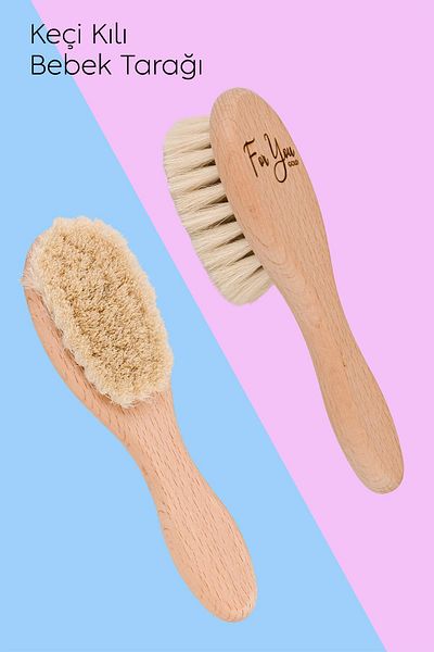 For You Gold Natural Baby Hair Brush - 100% Goat Hair