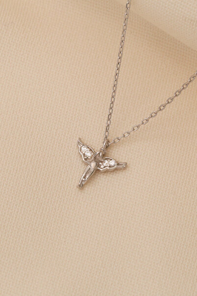 SilverTime 925 Ayar Minimal Melek Kolye