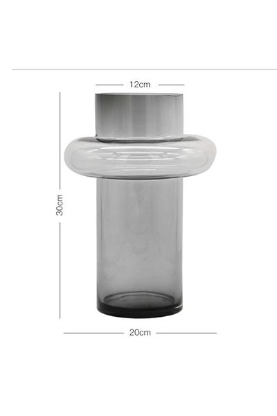 Miniminti Large Circle Gray Glass Vase