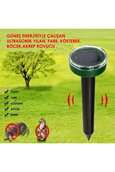 Canderel Güneş Enerjili Solar Akrep Köstebek Yılan Fare Kovucu 750 m2 Etki Alanı