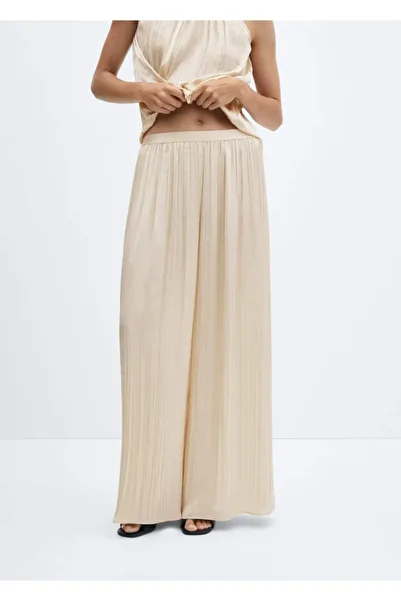 MANGO Woman Pleated Palazo Pants