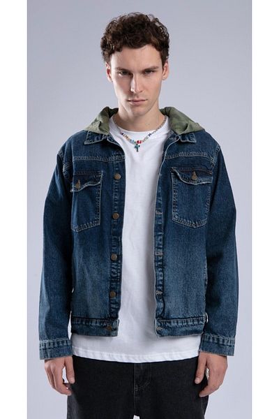 Catch Oversize Hooded Jean Jacket