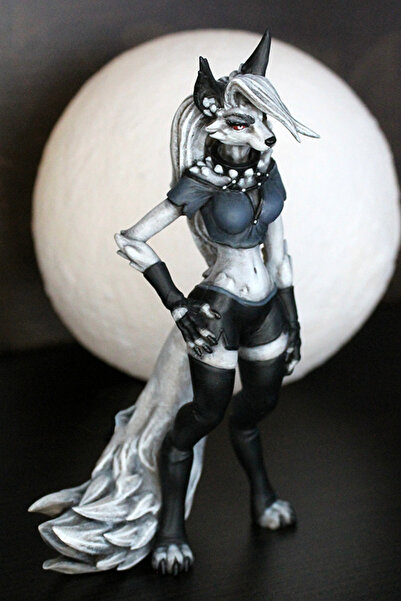 TuransoyCraft Helluva Boss Loona Figür Hazbin Hotel Loona Figür 25CM Büyük Boy