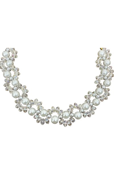 Jovela Kristal inci choker kolye