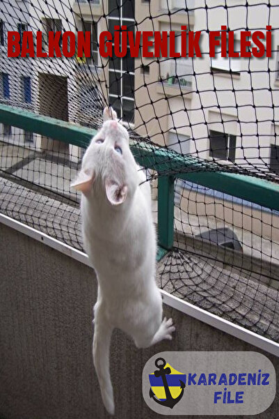 Karadeniz Dekor Ağları Balkon Filesi (KALIN - SİYAH) 2.5 X 10 (kuş Filesi, Ke...