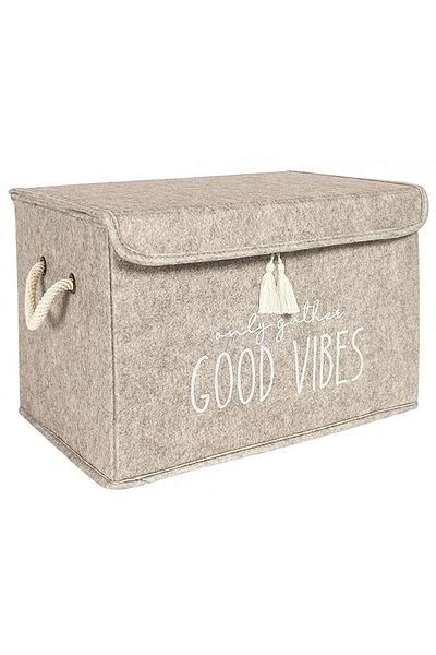 Emir-AYDIN 3 PCS Multi-Purpose Mini Box with Felt Lid Storage Box 35x24x24 Cm