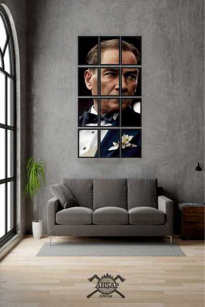 ahşap dünyam Puzzle de 12 piese Nou Atatürk ATAM Frame View Tablou MDF Decor ...