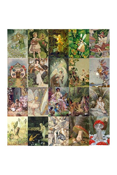 Ororabutik Cottagecore Fairycore Art Poster Seti- 20 Adet-A5