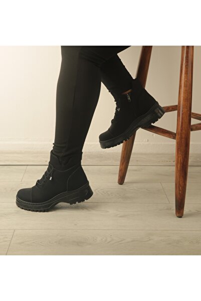 ASL SHOES STORE حذاء شتوي نسائي أسود مقاوم للماء وغير قابل للانزلاق وخفيف الو...