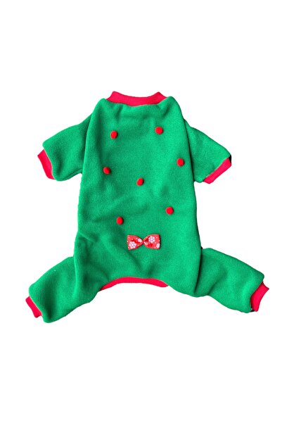 PetiliDünya Polar tulum (GREEN) papyonlu (ponponlu)