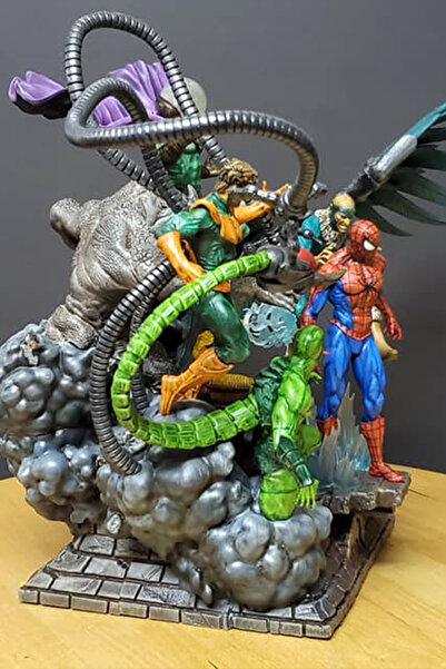 TuransoyCraft Marvel Sinister Six Figür Spiderman Figür Uğursuz Altı Figür Bü...