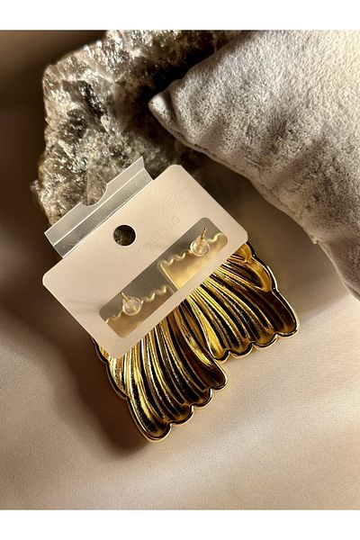 LEO HAİLEY BİEBER STEEL EARRING STYLISH LUXURY GOLD SILVER