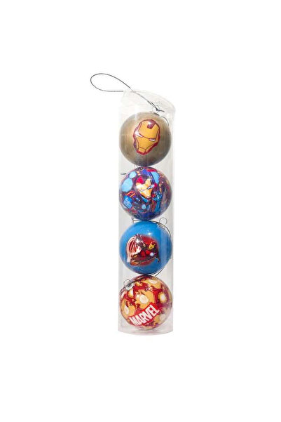 mutlu adım 4 Adet 6cm Avengers Iron Man Yılbaşı Ağaç Süsü Marvel