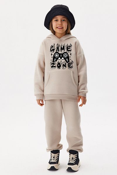 ADA BEBEK ÇOCUK Oversize Cotton Game Zone Top and Bottom Set