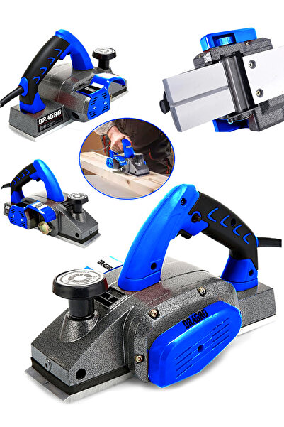 Dragro 4000 Watt Bakır Sargılı Motor Korumalı Sistem Çift Bıçaklı Planya Rend...