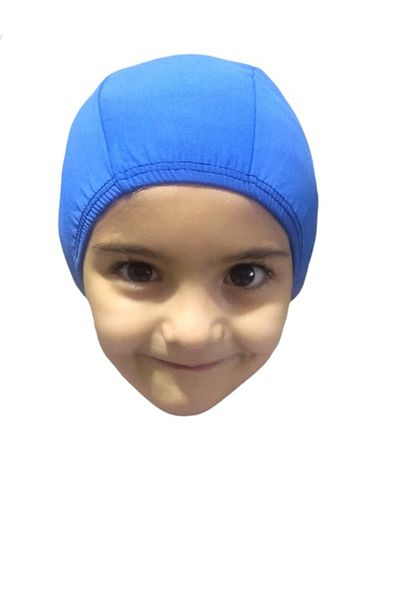 BCFSWİMSPORTS BLUE Lycra Cloth Bone Cască de înot de înaltă calitate pentru piscină și mare