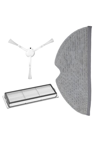 Parmis Filtru Hepa pentru aspirator robot Dreame F9 compatibil Xiaomi, perie laterală, cârpă pentru mop