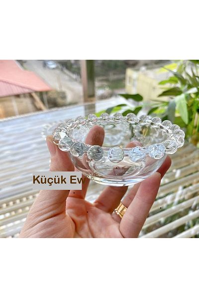 KÜÇÜK EW 6 τμχ Στρογγυλές χάντρες με μπορντούρα για μπισκότα κουφέτα λουκούμι μαρμελάδα παρουσίασης Μπολ Κηροπήγιο ρεσώ