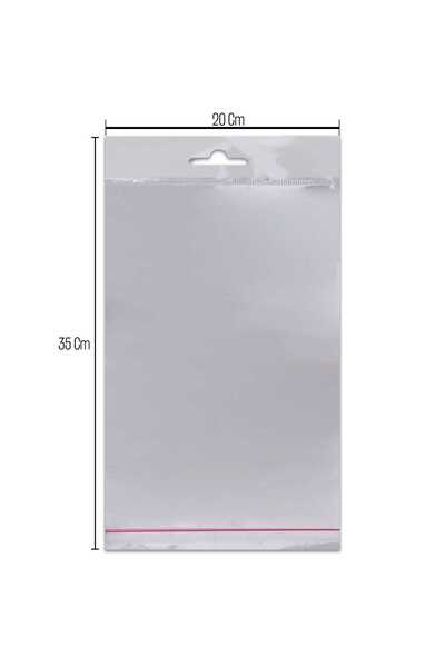 paketlemetezgahı 20*35 Sedefli Askılı (ASKI KISMI BEYAZ) Bantlı Opp (PARLAK-Ş...