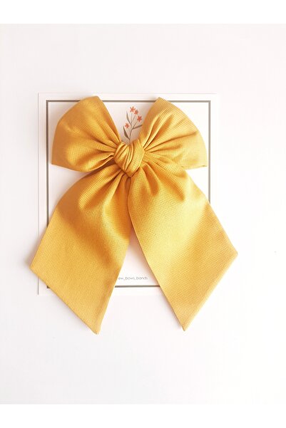 NEW BOWS BANDS Girl's Large Pinwheel Clip Hair Clip Mustard