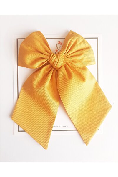 NEW BOWS BANDS Girl's Large Pinwheel Clip Hair Clip Mustard
