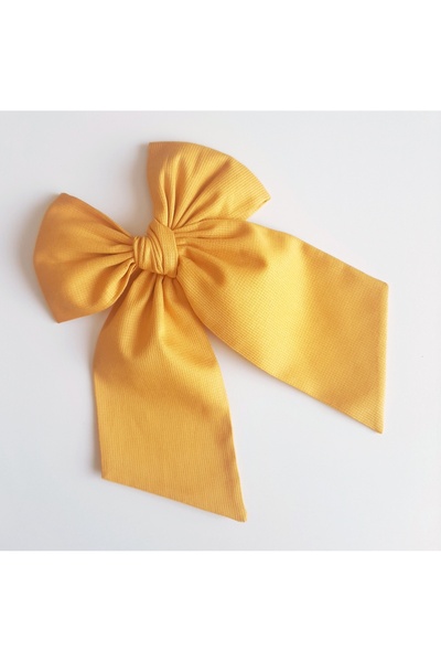 NEW BOWS BANDS Girl's Large Pinwheel Clip Hair Clip Mustard