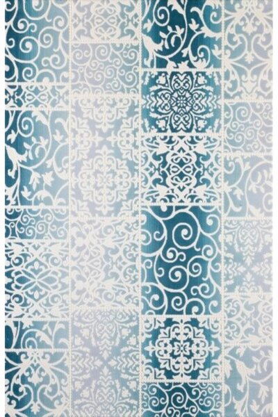 HALI SARAY CONCEPT Sembol Mavi Kalın Sık Dokuma Yıllarca Sağlam Kalacak Halı