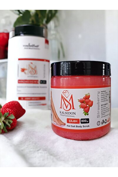 MS Kalsedon PROFESSİONAL Çilek Aromalı Canlandırıcı & Yumuşatıcı El Ayak Ve Vücut Bakım Peelingi 800ml