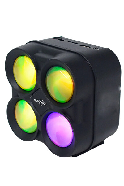 TECHNOMEN RGB 4 Işıklı Bluetooth Hoparlör Çok İşlevli Mini Taşınabilir 3 İnç ...