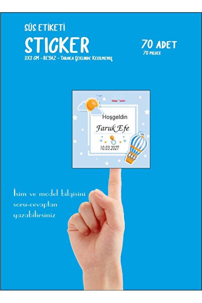 43 cici süsler organizasyon Περιτομή γενεθλίων Δώρο Madlen Tag Square 70 Τεμά...