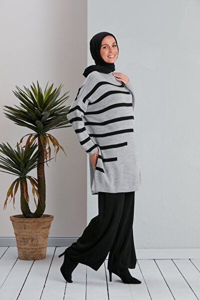 MODAMÜNASİP بدلة ناعمة مخططة رائعة