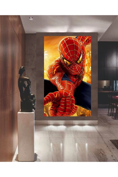 HDART Örümcek Adam Spider Man Süper Kahramanlar Duvar Kanvas Tablo Tablosu Ta...