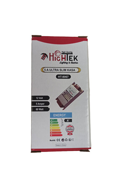 Hightek 12 Volt 5 AMPER ULTRASLİM METAL KASA ADAPTÖR