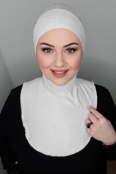 İSTANBULSTYLEMODA Hijab with Hijab Practical Neck Collar - Sports Bonnet - Black BON23502