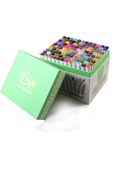 Cengo 120 Pieces Double Sided Artist Marker Pen