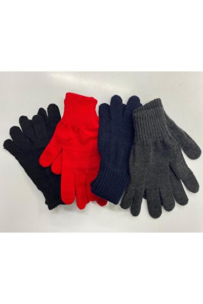 COVA UNISEX TRİKO ÖRME ELDİVEN 4 ÇİFT SET - SİYAH - LACİVERT - ANTRASİT - KIR...