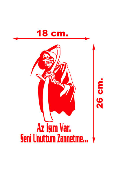 pozantiaksesuardunyasi Azrail Sticker Yapıştırma Etiket Folyo Tır Kamyon Trak...