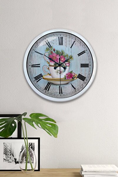 Falez Dekorasyon 40 cm Metal Romen Rakamlı Mutfak Modeli Modern Dekoratif Lük...