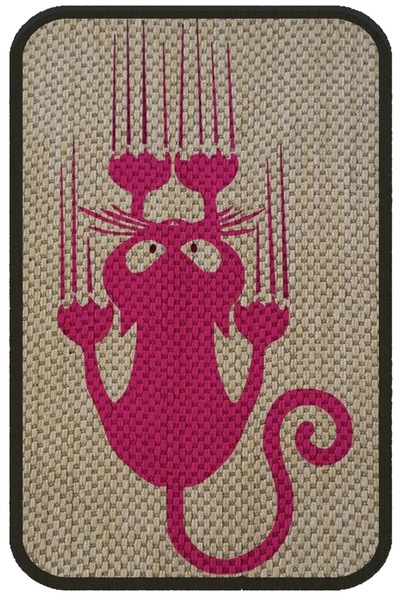 Whisker Cat Scratching Mat Pink 58X37