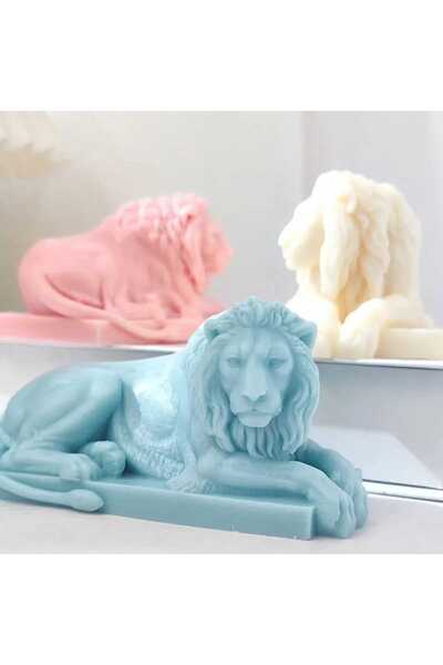 HOBİ YAP Uzanan Aslan Silikon Mum Kalıbı ( 14 X 8.5 Cm )