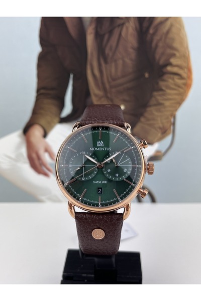 Momentus DERİ KAYIŞLI ERKEK KOL SAATİ 5 ATM SU GEÇİRMEZ 3 YIL GARANTİLİ