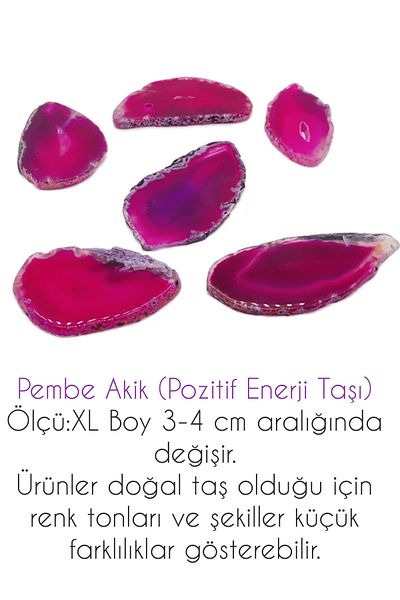 Tesbih Atölyesi Certified Zircon Stone Plate Pink Agate Stone Necklace